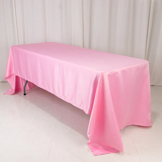 <strong>Pink Lamour Satin Rectangle Tablecloth</strong> <strong>Pink Lamour Satin Rectangle Tablecloth</strong>