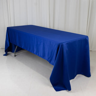 <strong>Royal Blue Lamour Satin Rectangle Tablecloth</strong> <strong>Royal Blue Lamour Satin Rectangle Tablecloth</strong>