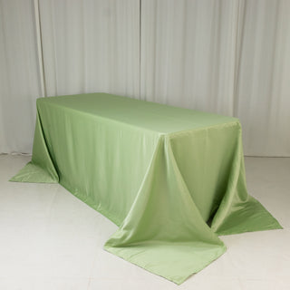 <strong>Luxurious Sage Green Lamour Satin Rectangle Tablecloth</strong> <strong>Luxurious Sage Green Lamour Satin Rectangle Tablecloth</strong>