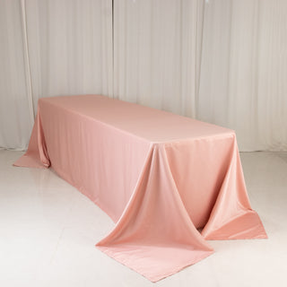 <strong>Luxurious Dusty Rose Lamour Satin Rectangle Tablecloth 90"x156"</strong> <strong>Luxurious Dusty Rose Lamour Satin Rectangle Tablecloth 90"x156"</strong>