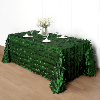 Green Leaf Petal Taffeta Seamless Rectangle Tablecloth Green Leaf Petal Taffeta Seamless Rectangle Tablecloth