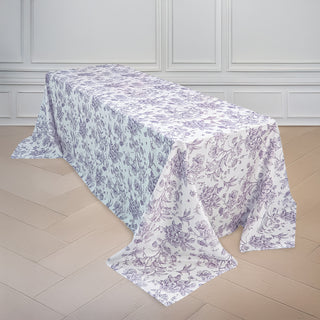 <meta charset="utf-8"><span><span><strong>Exquisite White with Lavender Floral Toile Pattern Tablecloth</strong></span></span> <meta charset="utf-8"><span><span><strong>Exquisite White with Lavender Floral Toile Pattern Tablecloth</strong></span></span>