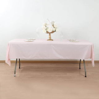 Beautiful Blush Plastic Table Cover Roll Beautiful Blush Plastic Table Cover Roll