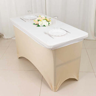 Durable and Affordable White Stretch Spandex Tablecloth Durable and Affordable White Stretch Spandex Tablecloth