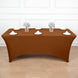 6ft Cinnamon Brown Spandex Stretch Fitted Rectangular Tablecloth
