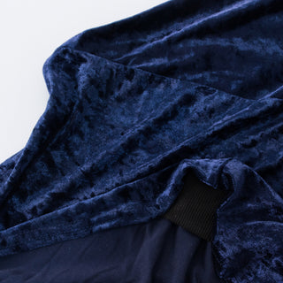 Invest in Quality and Style with the Navy Blue Crushed Velvet Tablecloth
