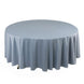 108" Dusty Blue Premium Scuba Round Tablecloth, Wrinkle Free Polyester Tablecloth