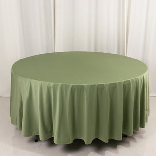 <strong>Premium 108" Round Dusty Sage Green Scuba Tablecloth</strong> <strong>Premium 108" Round Dusty Sage Green Scuba Tablecloth</strong>