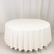 108" Ivory Premium Scuba Round Tablecloth, Wrinkle Free Polyester Tablecloth