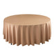108" Nude Premium Scuba Round Tablecloth, Wrinkle Free Polyester Tablecloth