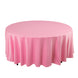 108" Pink Premium Scuba Round Tablecloth, Wrinkle Free Polyester Tablecloth