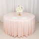 120inch Blush Premium Scuba Wrinkle Free Round Tablecloth, Seamless Scuba Polyester Tablecloth
