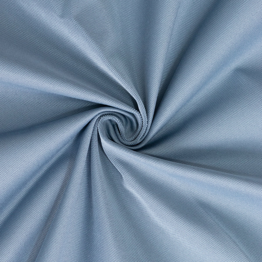 120inch Dusty Blue Premium Scuba Wrinkle Free Round Tablecloth, Scuba Polyester Tablecloth#whtbkgd