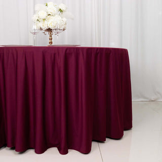 <strong>Wrinkle-Free Burgundy Scuba Tablecloth</strong> <strong>Wrinkle-Free Burgundy Scuba Tablecloth</strong>