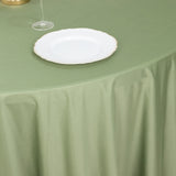 120inch Dusty Sage Green Premium Scuba Wrinkle Free Round Tablecloth