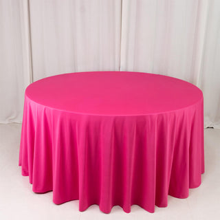 Fuchsia Scuba Round Tablecloth Fuchsia Scuba Round Tablecloth