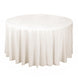 120inch Ivory Premium Scuba Round Tablecloth, Wrinkle Free Polyester Seamless Tablecloth