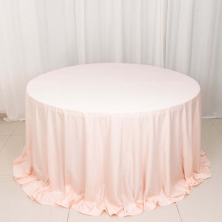 Blush Premium Scuba Wrinkle Free Round Tablecloth Blush Premium Scuba Wrinkle Free Round Tablecloth