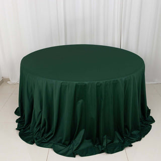 Hunter Emerald Green Premium Scuba Wrinkle Free Round Tablecloth Hunter Emerald Green Premium Scuba Wrinkle Free Round Tablecloth