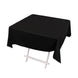 54" Black Premium Scuba Wrinkle Free Square Tablecloth, Scuba Polyester Tablecloth