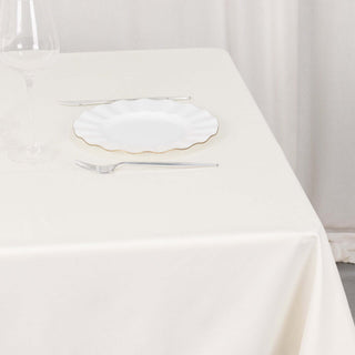 Elevate Your Table Setting with the Ivory Scuba Polyester Tablecloth Elevate Your Table Setting with the Ivory Scuba Polyester Tablecloth