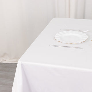 Versatile and Stylish: The White Scuba Polyester Tablecloth
