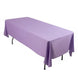 60"x102" Lavender Lilac Premium Scuba Wrinkle Free Rectangular Tablecloth, Scuba Polyester Tableclot