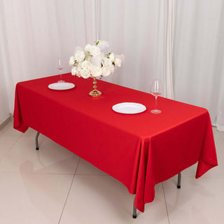 Red Premium Scuba Rectangular Tablecloth Red Premium Scuba Rectangular Tablecloth