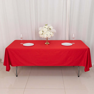 Red Premium Scuba Rectangular Tablecloth Red Premium Scuba Rectangular Tablecloth