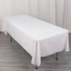 60"x102" White Premium Scuba Wrinkle Free Rectangular Tablecloth, Scuba Polyester Tablecloth