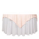 70" Blush Premium Scuba Wrinkle Free Square Table Overlay, Scuba Polyester Table Topper
