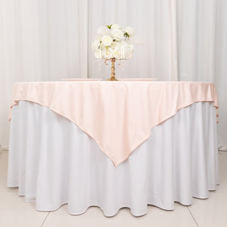 <strong>Blush Premium Scuba Square Table Overlay : The Ultimate in Sophistication </strong>