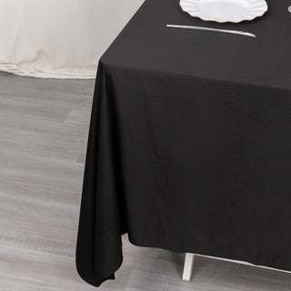 Experience Timeless Luxury with the Black Scuba Polyester Table Overlay