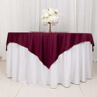 <strong>Burgundy Premium Scuba Square Table Overlay: The Ultimate in Sophistication </strong> <strong>Burgundy Premium Scuba Square Table Overlay: The Ultimate in Sophistication </strong>