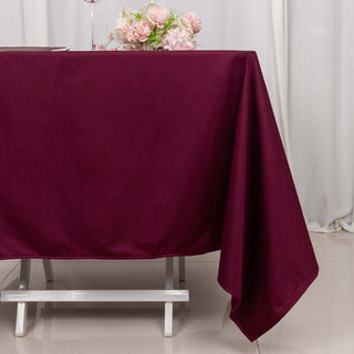 <strong>Burgundy Premium Scuba Square Tablecloth: The Ultimate in Sophistication </strong> <strong>Burgundy Premium Scuba Square Tablecloth: The Ultimate in Sophistication </strong>