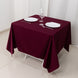 70inch Burgundy Premium Scuba Square Tablecloth, Seamless Scuba Polyester Tablecloth