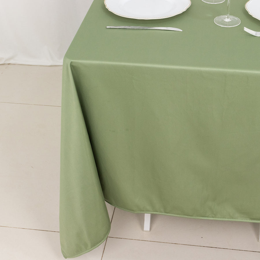 70inch Dusty Sage Green Premium Scuba Wrinkle Free Square Tablecloth