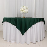 70inch Hunter Emerald Green Premium Scuba Wrinkle Free Square Table Overlay