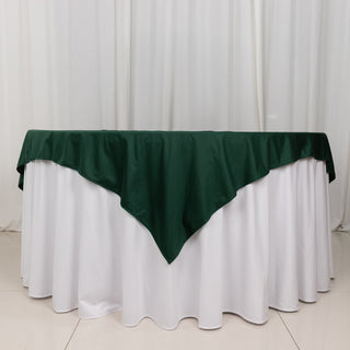 <strong>Hunter Green Premium Scuba Square Table Overlay </strong>