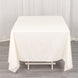 70" Ivory Premium Scuba Wrinkle Free Square Tablecloth, Scuba Polyester Tablecloth