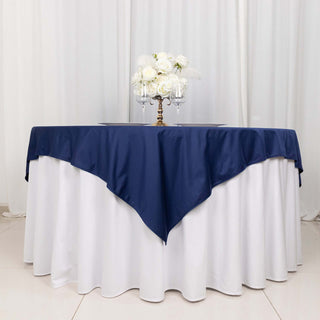 <strong>Navy Blue Premium Scuba Square Table Overlay: The Ultimate in Sophistication </strong> <strong>Navy Blue Premium Scuba Square Table Overlay: The Ultimate in Sophistication </strong>