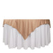 70" Nude Premium Scuba Wrinkle Free Square Table Overlay, Scuba Polyester Table Topper