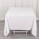 70" White Premium Scuba Wrinkle Free Square Tablecloth, Scuba Polyester Tablecloth