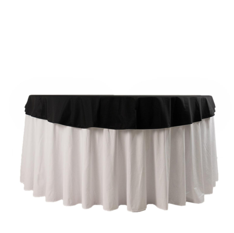 Black and white table skirt for events and parties