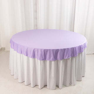 <strong>70" Round Premium Lavender Scuba Tablecloth</strong> <strong>70" Round Premium Lavender Scuba Tablecloth</strong>