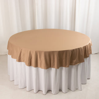 <strong>70" Round Premium Nude Scuba Tablecloth</strong> <strong>70" Round Premium Nude Scuba Tablecloth</strong>