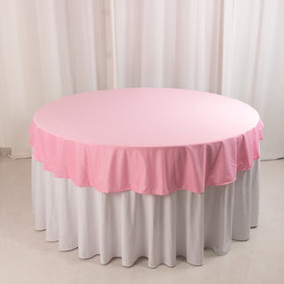 <strong>70" Round Premium Pink Scuba Tablecloth</strong> <strong>70" Round Premium Pink Scuba Tablecloth</strong>