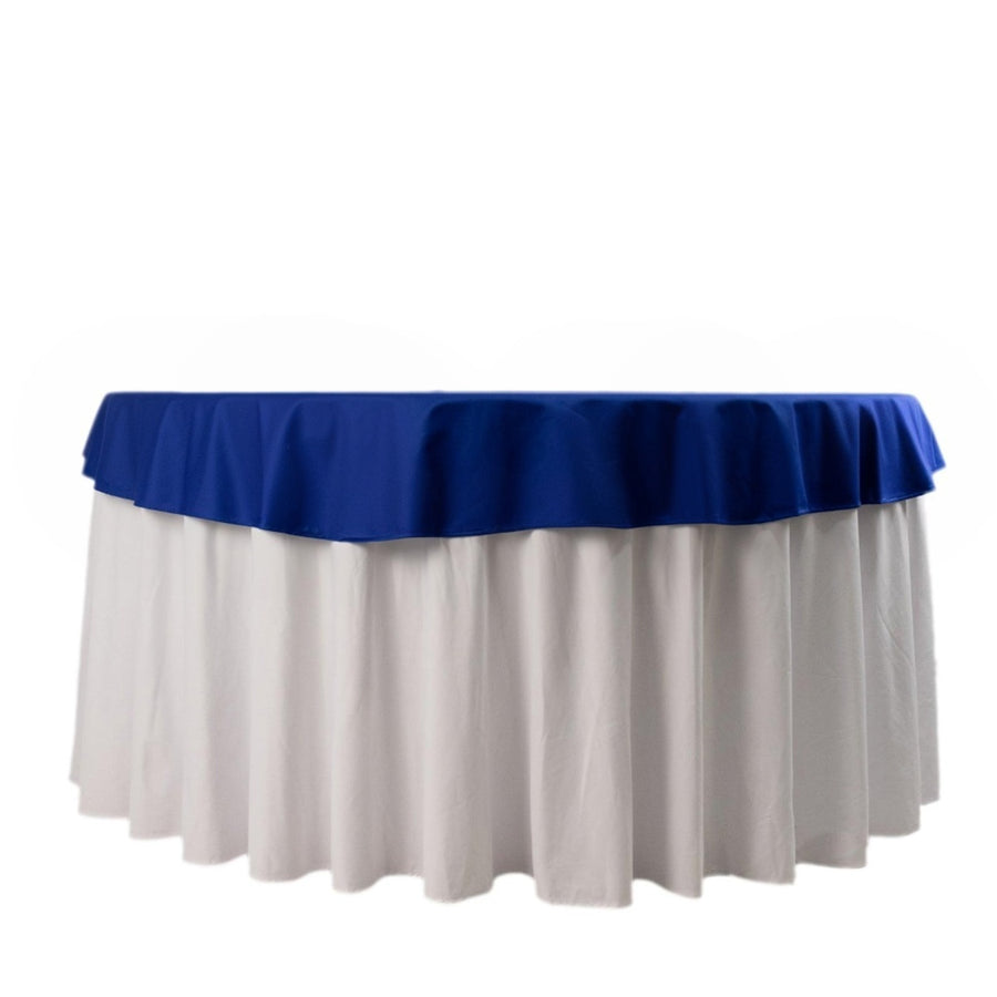 Blue and white table skirt for events and decorations