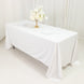 Scuba Rectangular 72x120 Tablecloth White - Wrinkle Free & Stain Resistant Table Cover