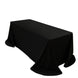 Scuba Rectangular 90x132inch Tablecloth Black with Rounded Corners – Seamless, Wrinkle Free